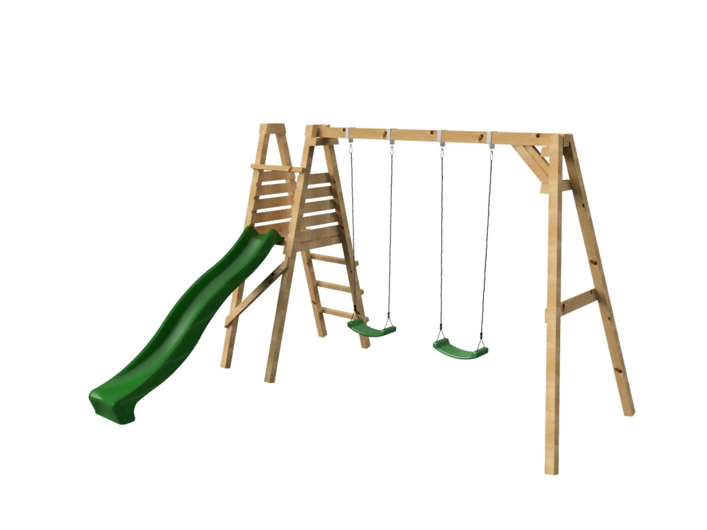 Parque juegos infantil de madera Milos con asiento para bebé, Todo lo que  quieres para jugar en la calle