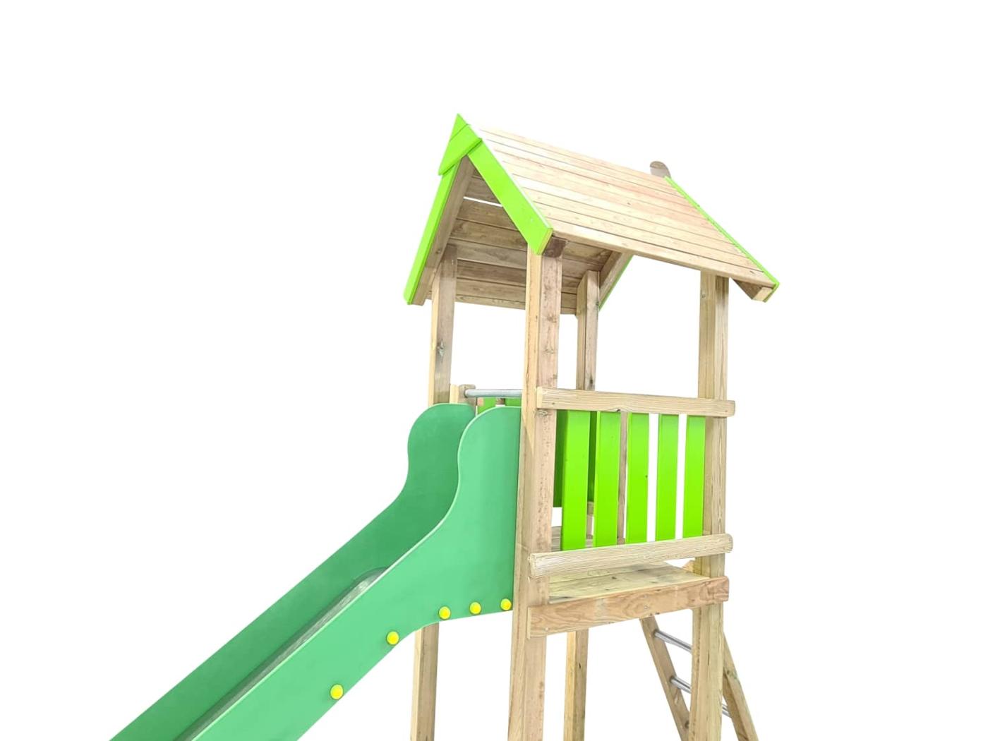 Parque infantil de madera homologado HORECA MASGAMES BOREALIS green