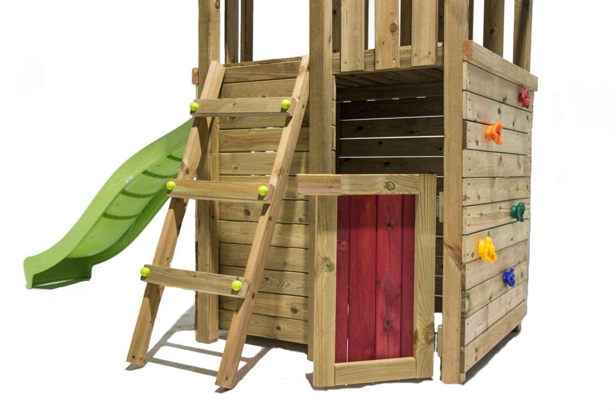 Parque infantil MASGAMES Canigó com casinha e baloiço duplo