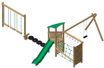 Parque infantil de madera para niños mayores homologado ESTERRI