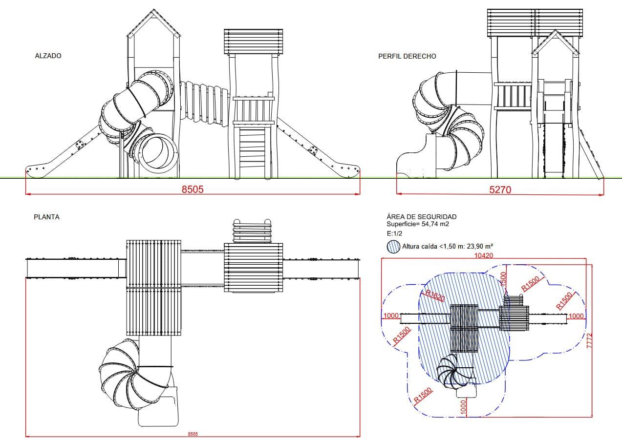 Parque infantil BOLVIR robinia