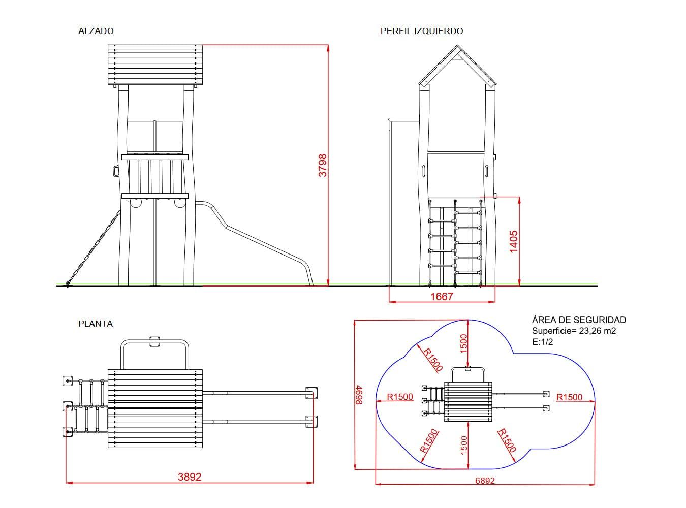 Parque infantil LLAVORSI robinia