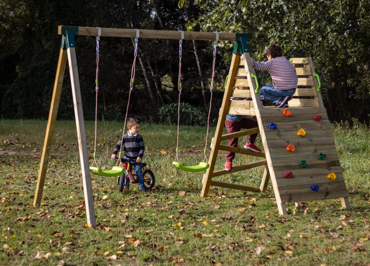 Parque infantil MASGAMES AVENTURA com parede de escalada