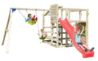 Parque infantil Blue Rabbit Crossfit con columpios