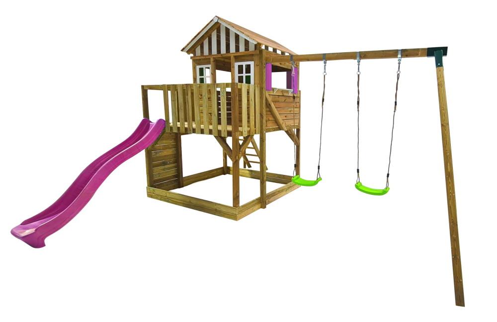 Parque infantil MASGAMES LOLLIPOP L con columpio versión fucsia