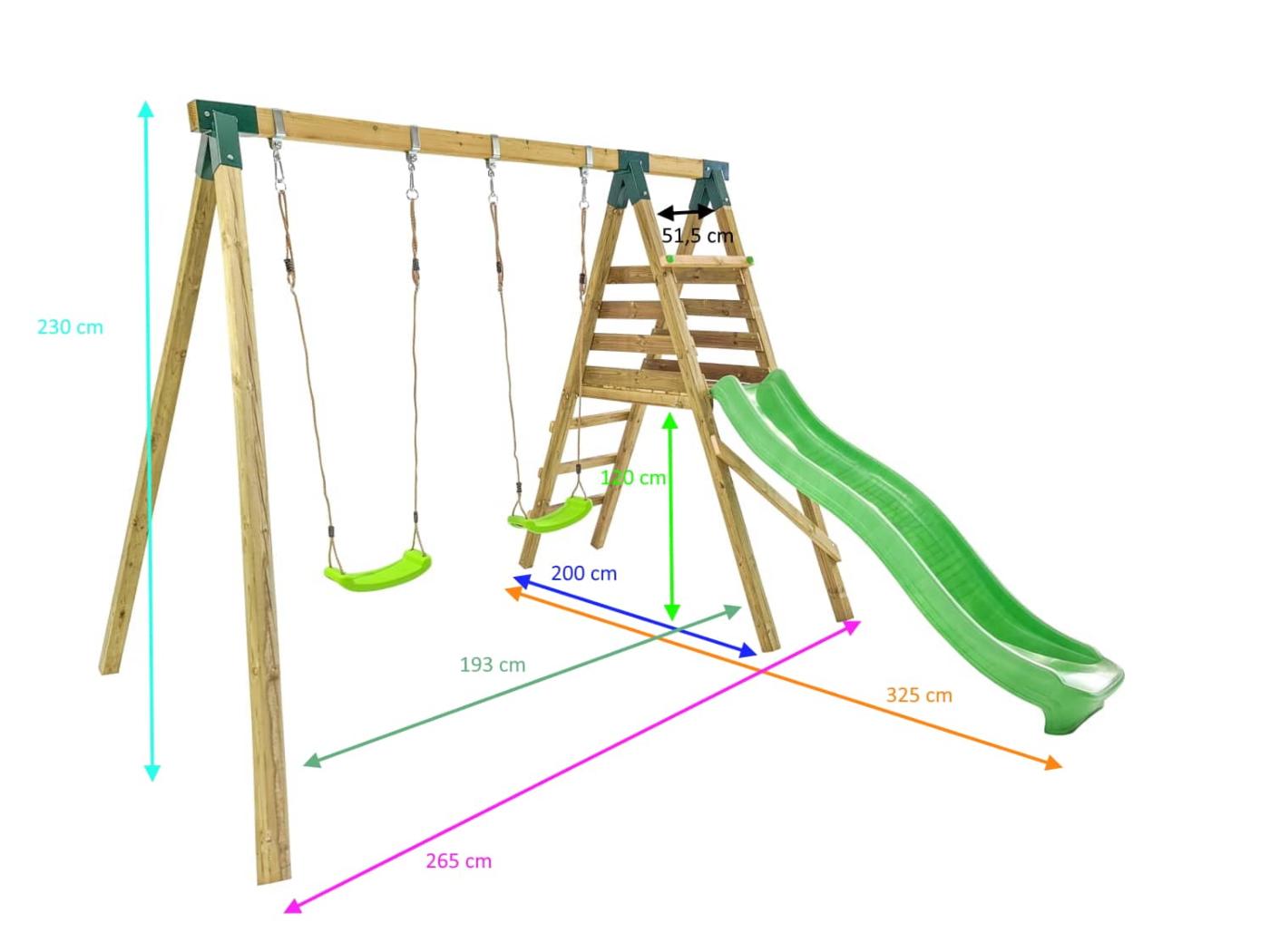 Parc infantil MASGAMES MAUNA LOA de fusta quadrada