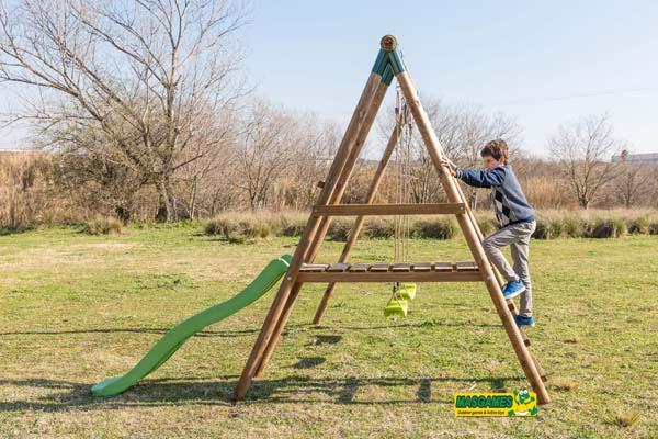 Parque infantil MASGAMES MILOS con columpio y tobogán