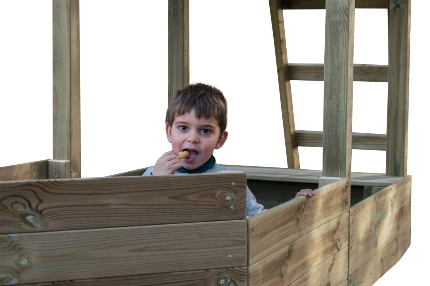 Parque infantil con forma de barco MASGAMES NAUTILUS L con pared de escalada