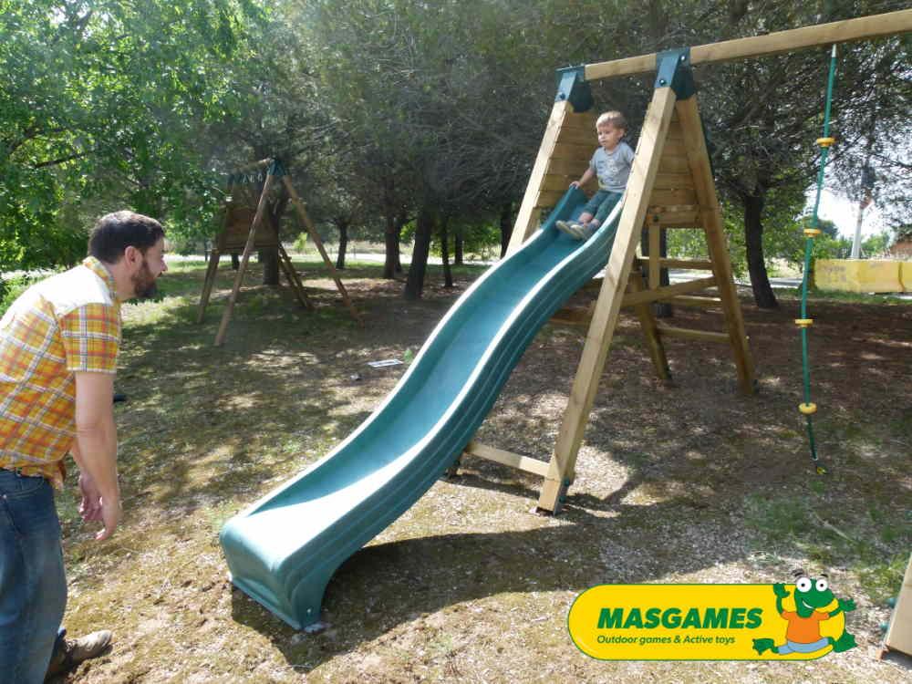 Rampa de tobogán de 3 metros de largo para poner en parques infantiles HORECA