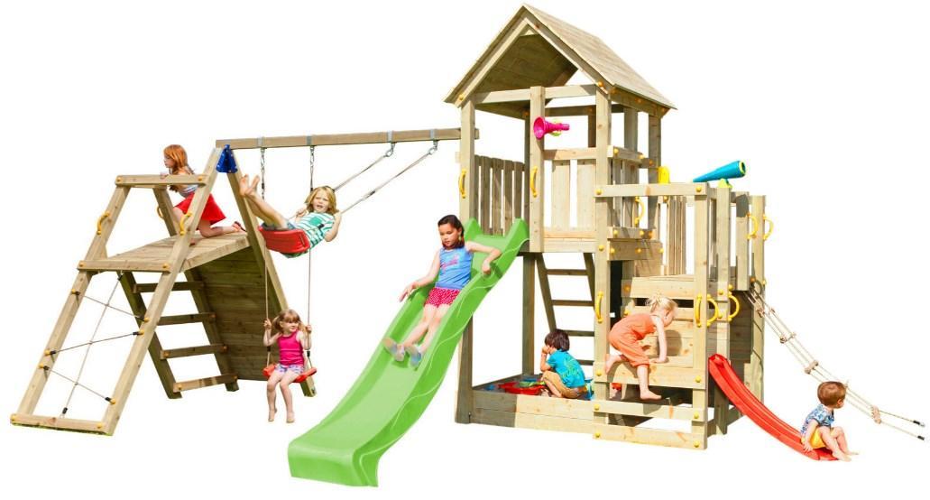 Parque infantil de madeira Masgames Penthouse XL + Challenger