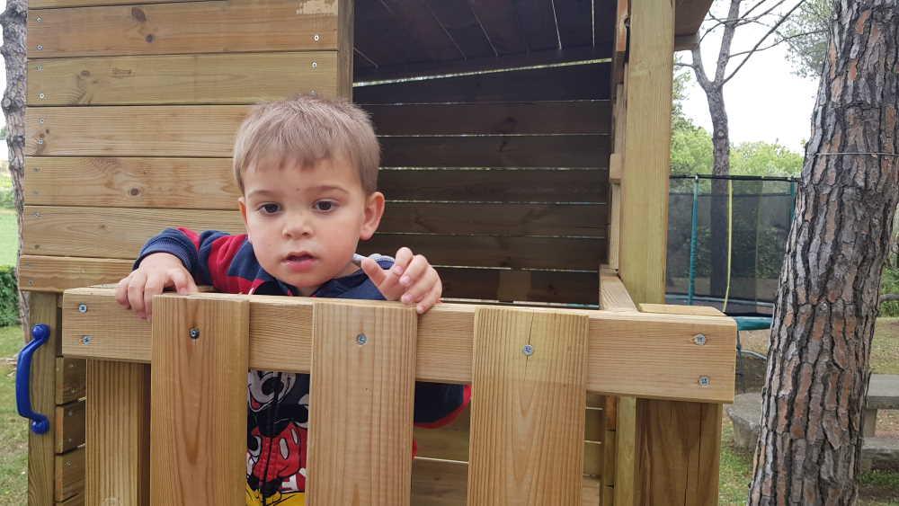 Parque infantil MASGAMES TAGA con pared de escalada y columpio