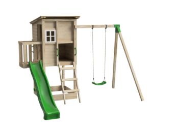 Parque infantil MASGAMES TAGA 2025 + Pared de escalada + Columpio