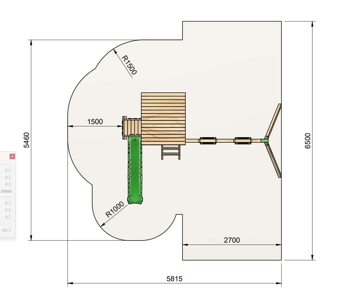 Parque infantil MASGAMES TAGA 2025 + Pared de escalada + Columpio