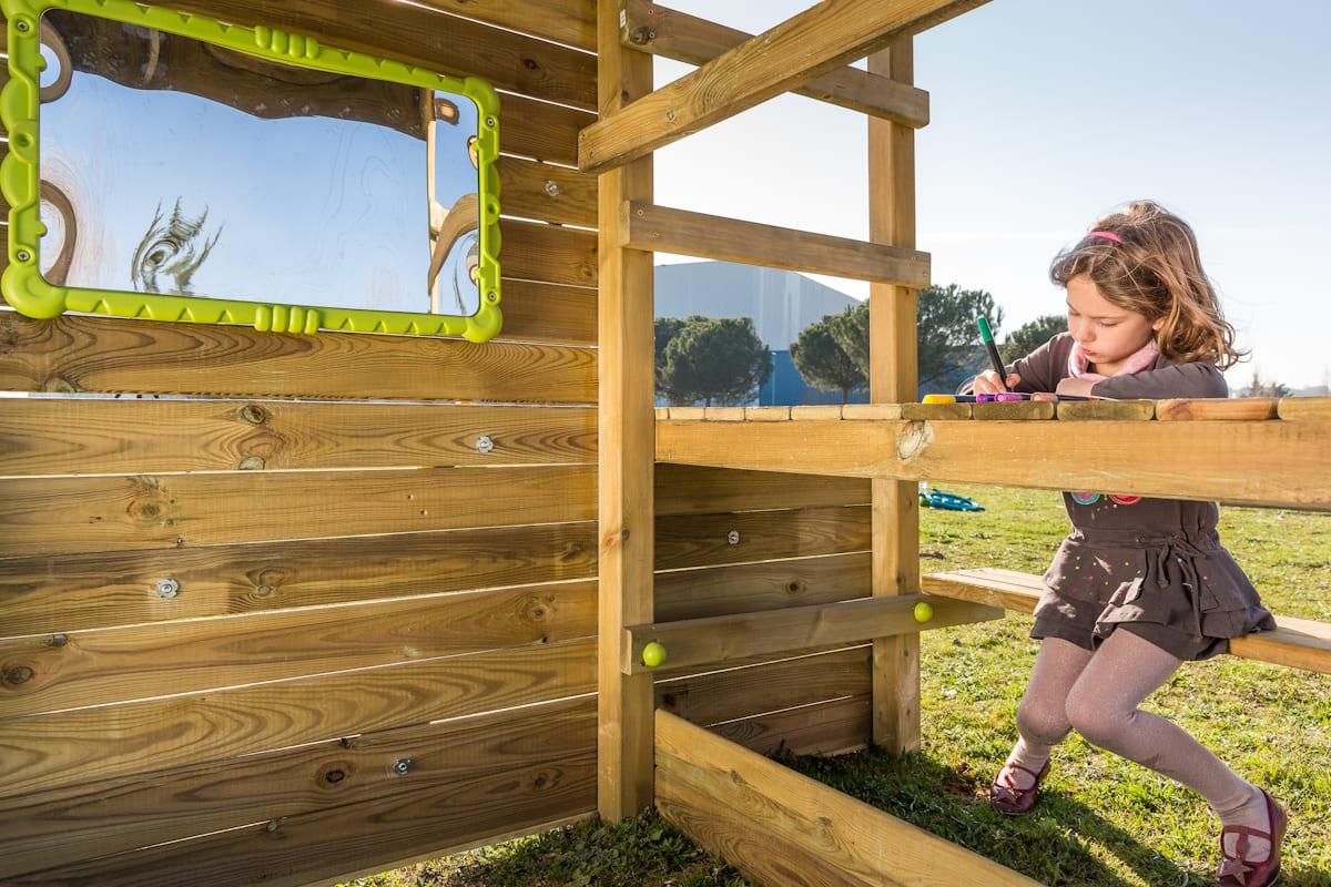 Parque Infantil WICKEY MultiFlyer con Techo de Madera, Columpio y tobogán  Verde, Parque Infantil de Exterior con arenero, Escalera y Accesorios de  Juego para el jardín : : Juguetes y juegos