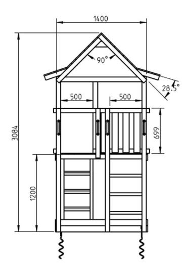 Parque infantil Pagoda con columpio doble 