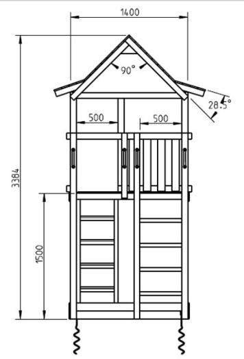 Parque infantil Pagoda XL con columpio doble 