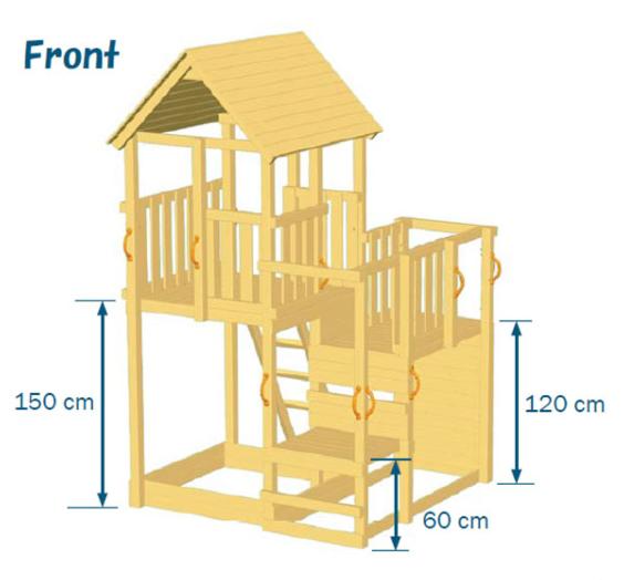 Parque infantil de madera Masgames Penthouse XL con challenger