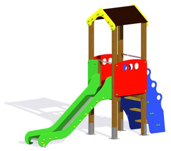 parque infantil con tobogan