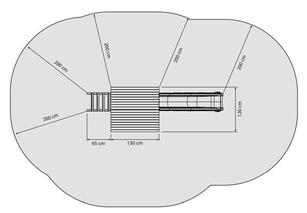 dimensiones Parques infantis de madeira Torre Kiosk XL com Baloiços