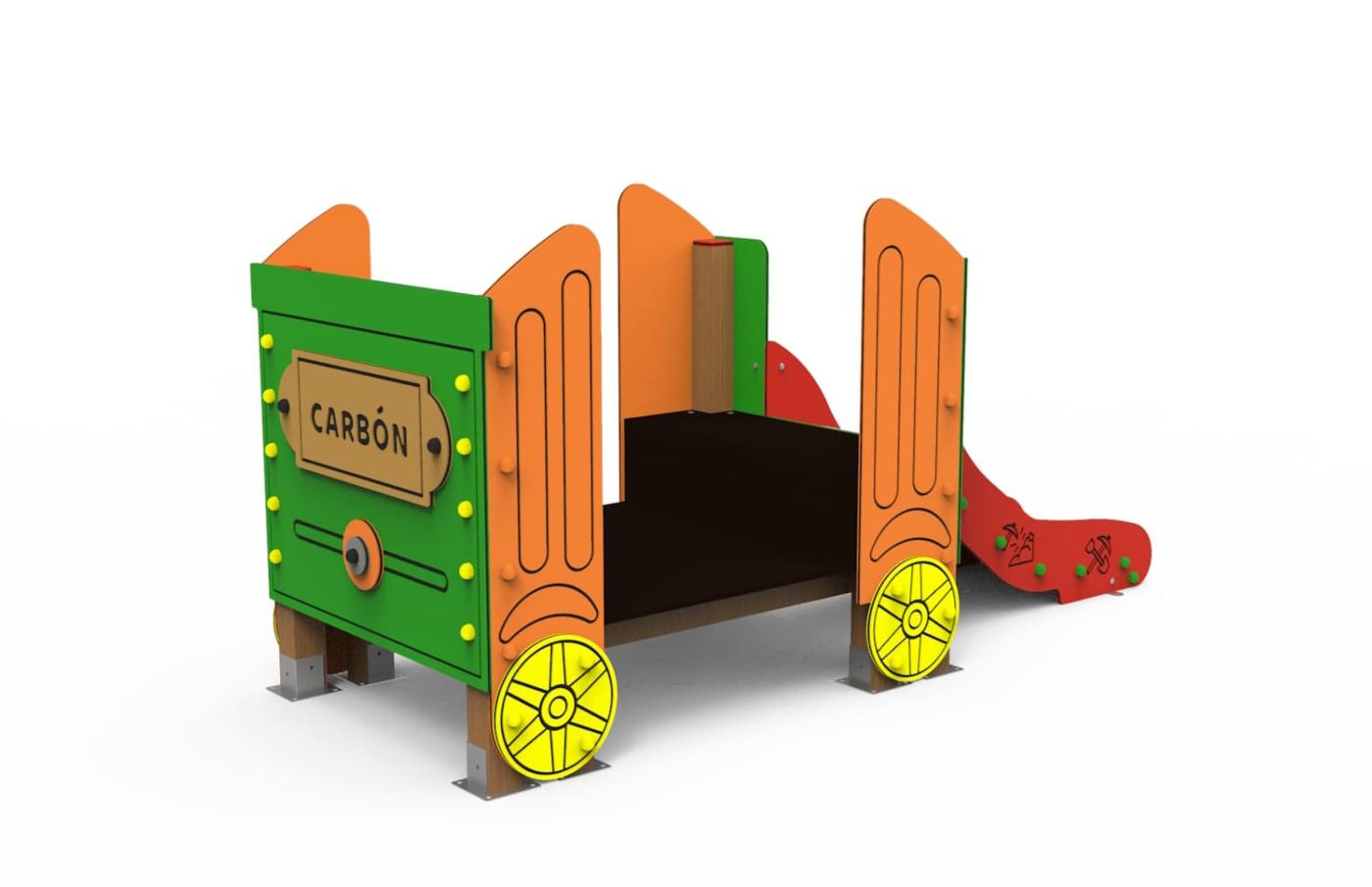 Vagón Tobogán del Tren Transiberiano ideal para parques infantiles, vagón tobogán es fuerte y seguro para que jueguen los niños 1