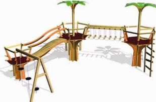 Parque infantil Forest 3 con tobogan