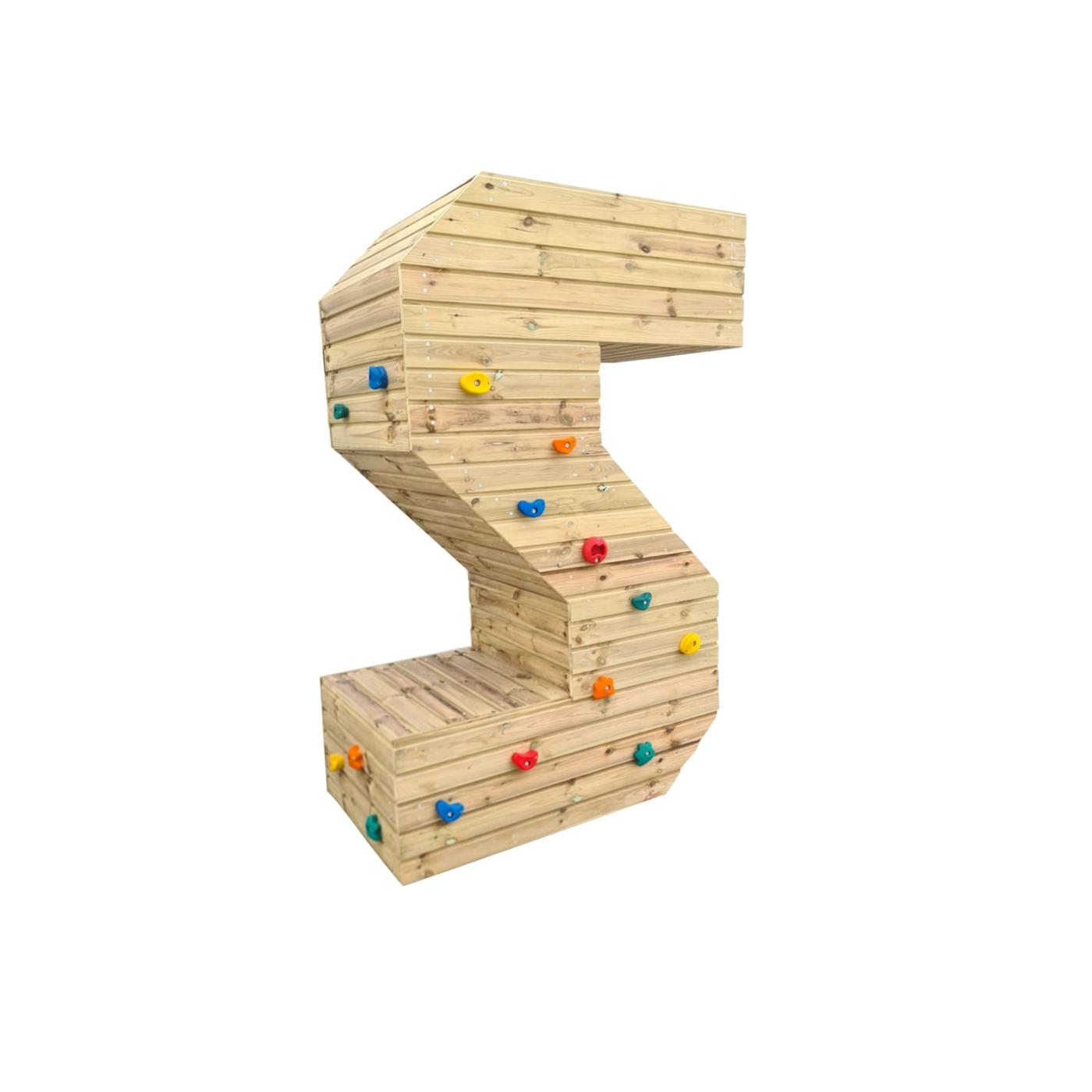 Parque infantil letra gigante de madera rocódromo MASGAMES ALPHAPLAY