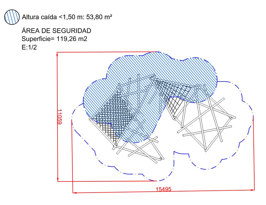 Parque de madera de robínia MIKADO MONTPOL