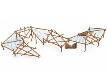 Parque madera robínia MIKADO URGELL con cuerda armada