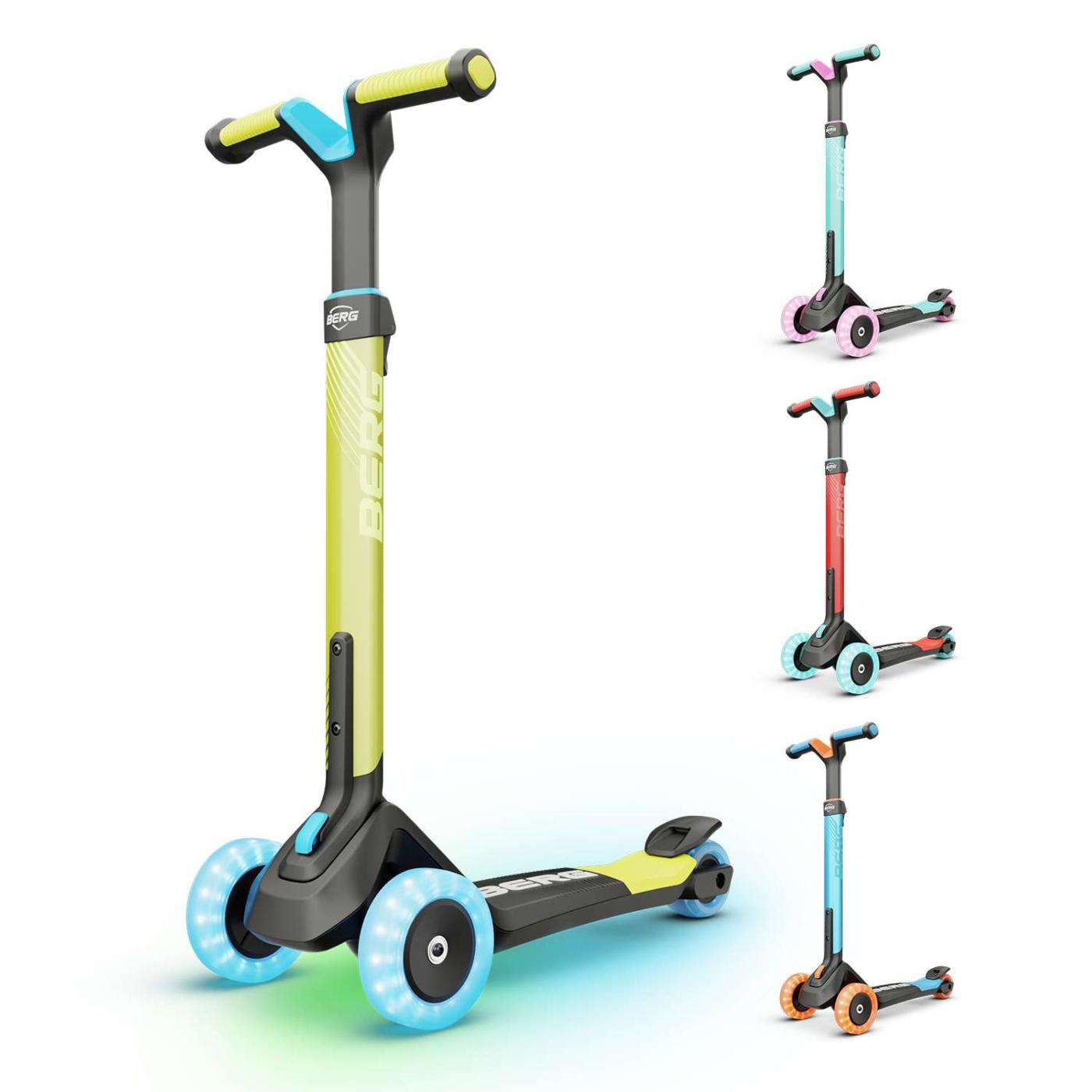 Patinete plegable BERG NEXO Light con plataforma LED color Lima