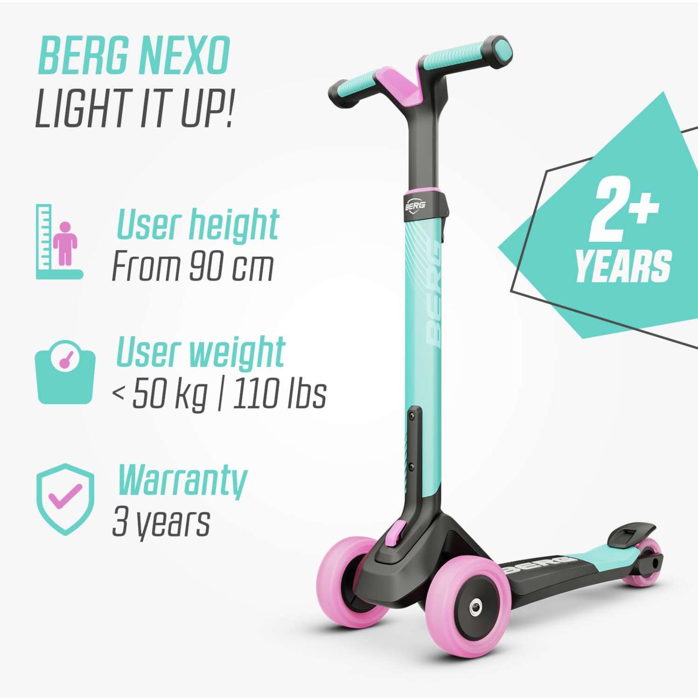 Patinete plegable BERG NEXO menta