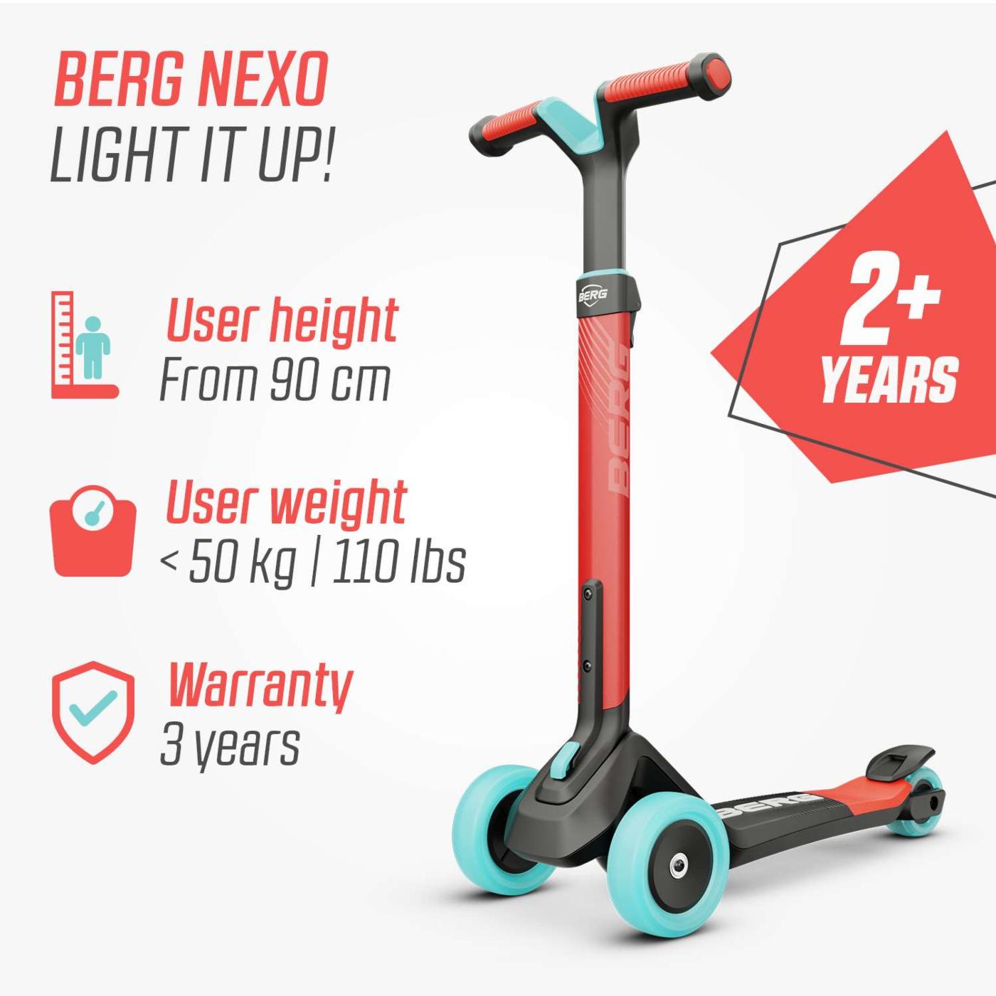 Patinete plegable BERG NEXO Rojo