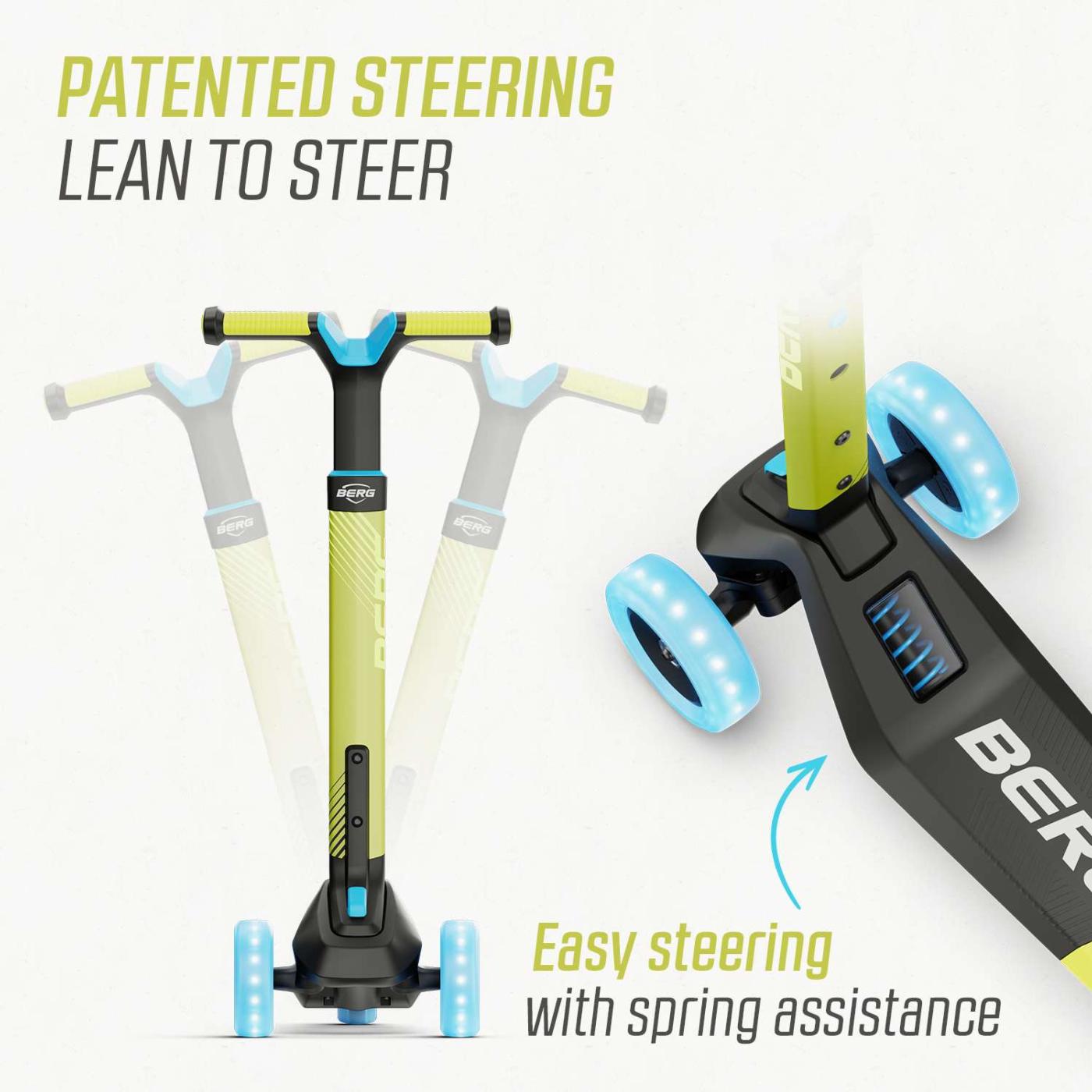 Patinete con luz en las ruedas BERG NEXO LIMA