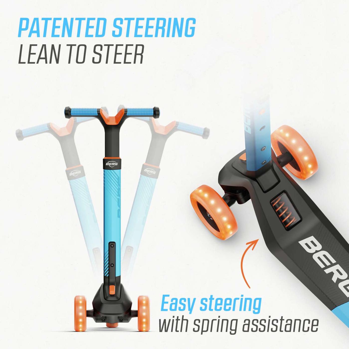 Patinete plegable BERG NEXO Light BLUE para ir al cole