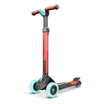 Patinete plegable BERG NEXO Light ROJO con luces en las ruedas ideal para ir a la escuela