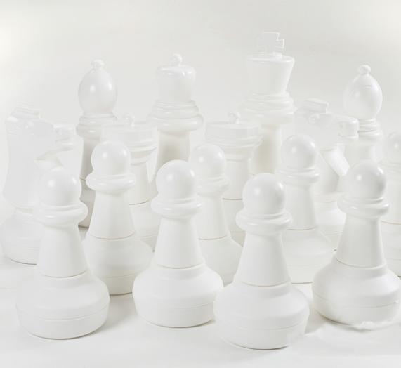 Jogo de xadrez gigante com tabuleiro rígido gigante incluido peças brancas