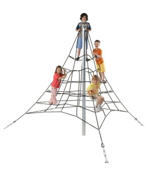 Piràmide de corda armada infantil de tres costats i 270 cm d'alçada TIKAL