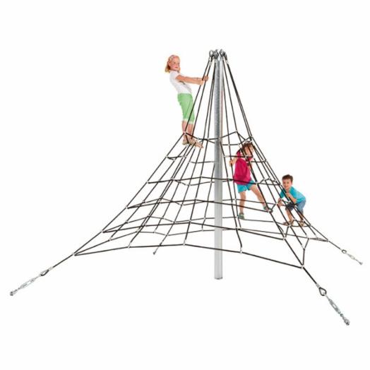 Piràmide de corda armada per a parc infantil d'ús públic