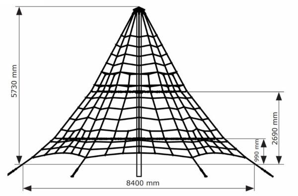 Piramide de corda infantil Cholula de 5,5 m d'alçada