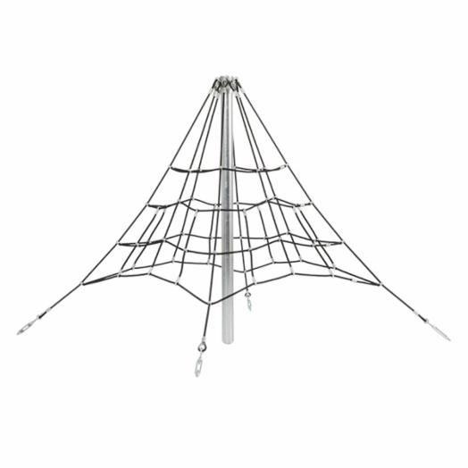 Pirámide de cuerdas para trepar de 2 metros de altura modelo Louvre