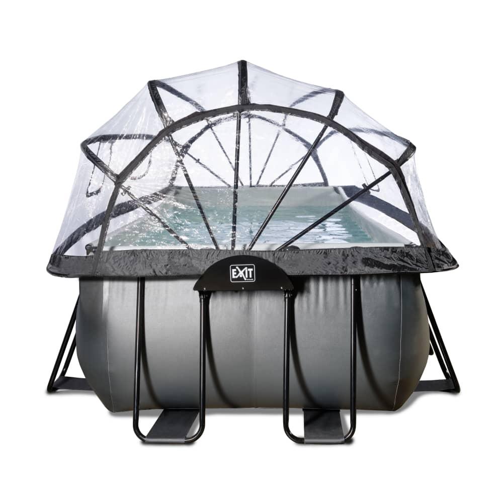 Piscina AMESTISTA 540 Black retangular colante black com cúpula e água quente