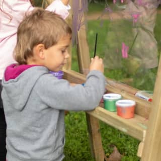 pizarra de exterior infantil para el jardín