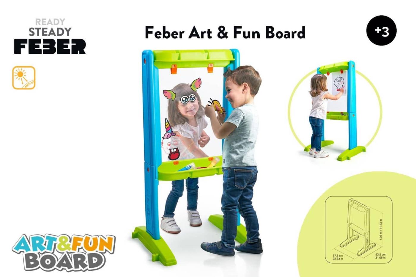 Pizarra transparente para el exterior FEBER Art and Fun board