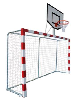 Baliza futebol com Cesto fixo de mini-basquetebol