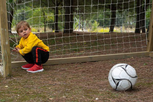 Baliza de madeira de futebol MASGAMES L