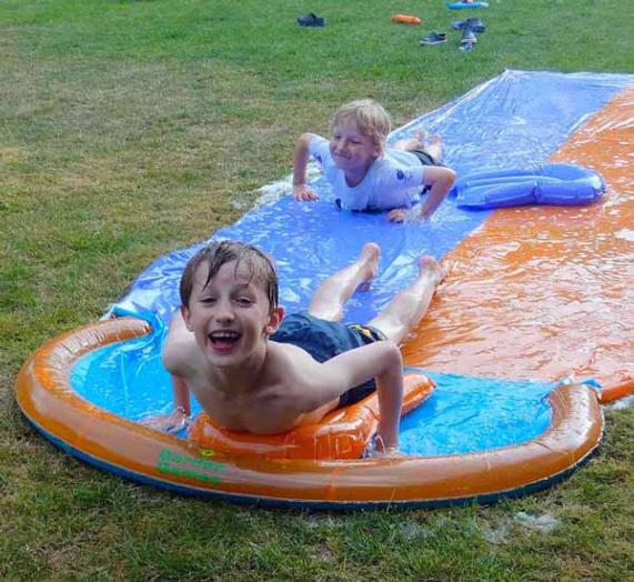 Racing Water tobogan acuático para el jardín