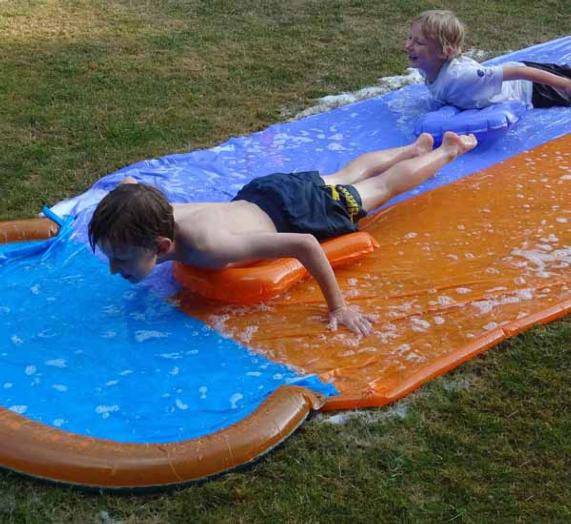 Racing Water tobogan acuático para el jardín