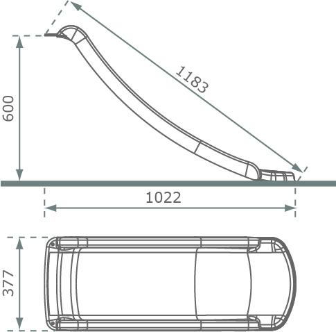 Rampa escorrega 120 cm