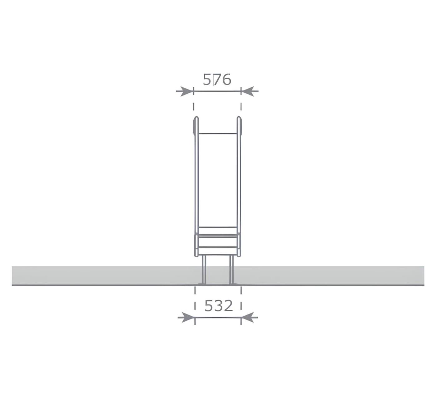 Rampa de escorrega inox ASTEG varias alturas sem fechos