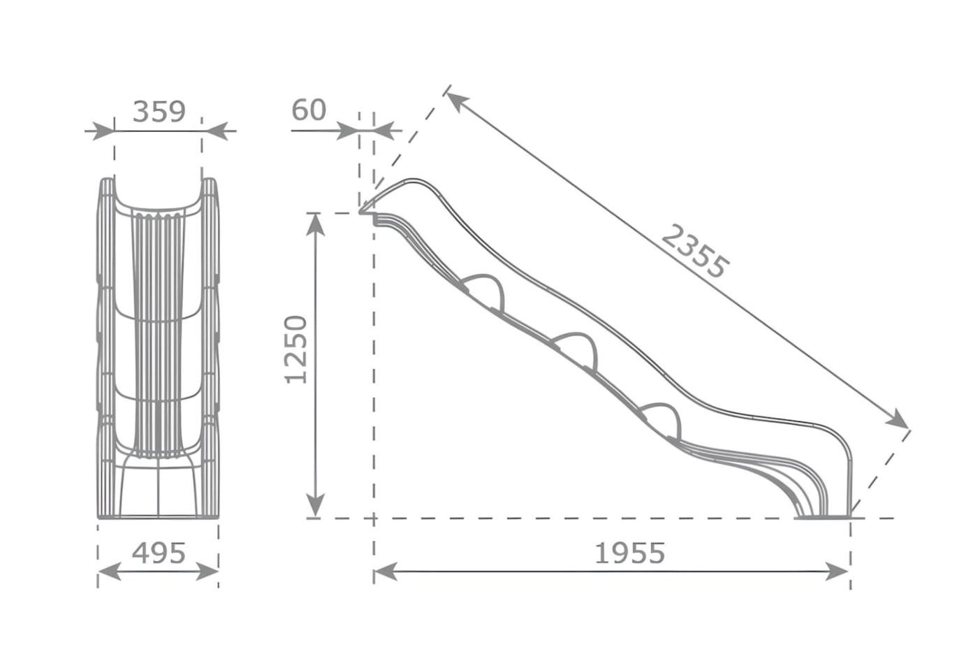 rampa tobogan optima 125 cm alçada