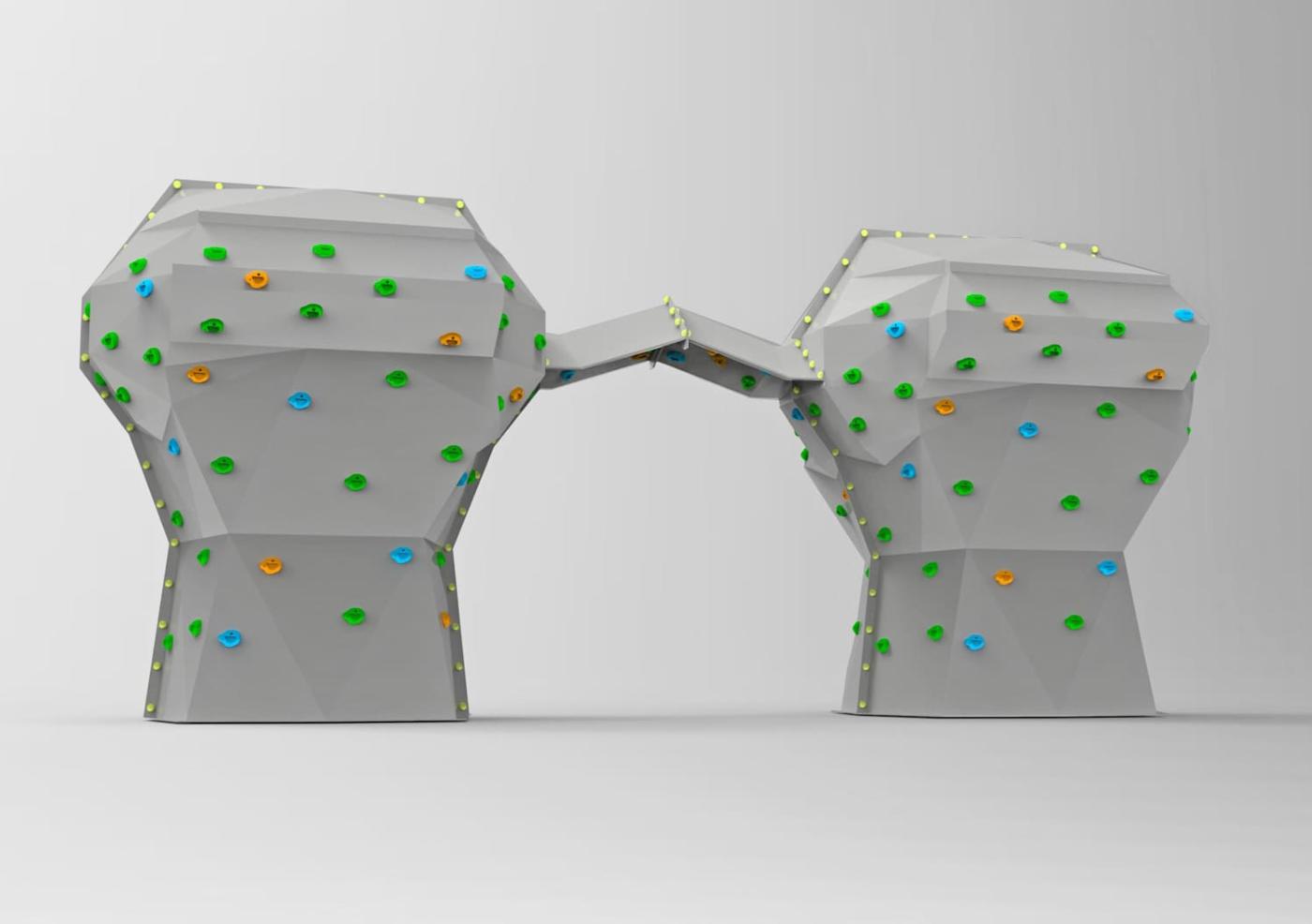 Ponte de parede de escalada exterior BERING